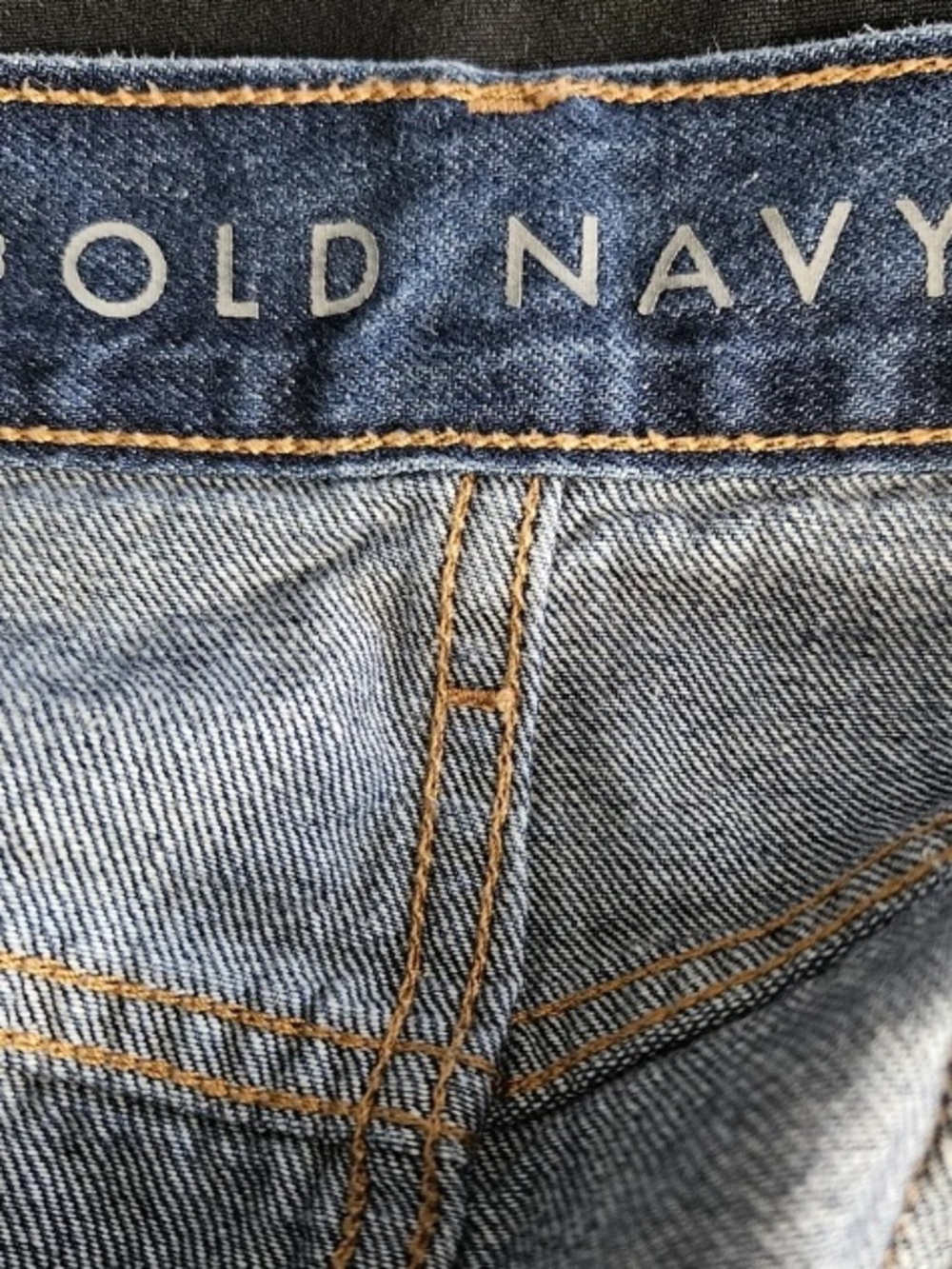 Distressed Dark Blue Denim Mini Skirt - Casual Everyday Style - Picture 3 of 3